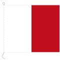 Flagge, Signal bedruckt H, 20 x 24 cm