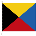 Flagge, Signal bedruckt Z, 30 x 36 cm