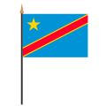 Tischf&#228;hnli, an PVC-Stab Demokratische Republik Kongo, 10 x 15 cm