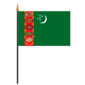 Tischf&#228;hnli, an PVC-Stab Turkmenistan, 10 x 15 cm