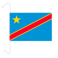 Tischf&#228;hnli, inkl.Kordel Demokratische Republik Kongo, 15 x 22.5 cm