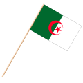 Fahne, an Holzstab 90 cm lang Algerien, 25 x 35 cm