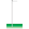 Palo per bandiera in alluminio cilindrico, 8.7 m &amp;#216; 75 mm (PIRAT)