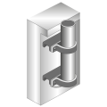 Distanzbride &#216; 120 mm mit D&#252;bel oder Schrauben