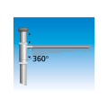 Fahnenmast zylindrisch, 8.7 m &#216; 75 mm, (PRESTIGE) mit drehbarem Ausleger 120 cm